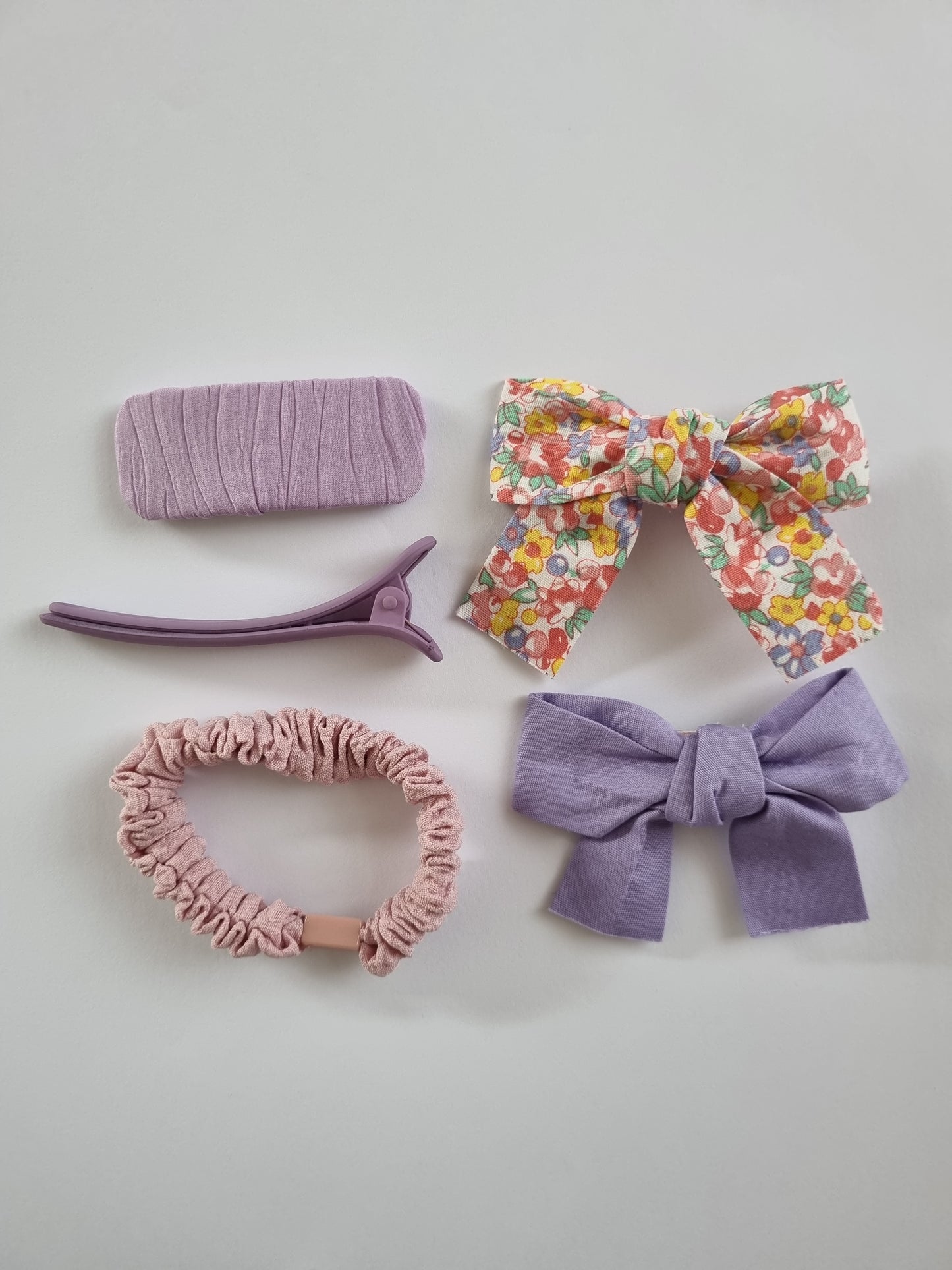 Purple Summer hairclips set