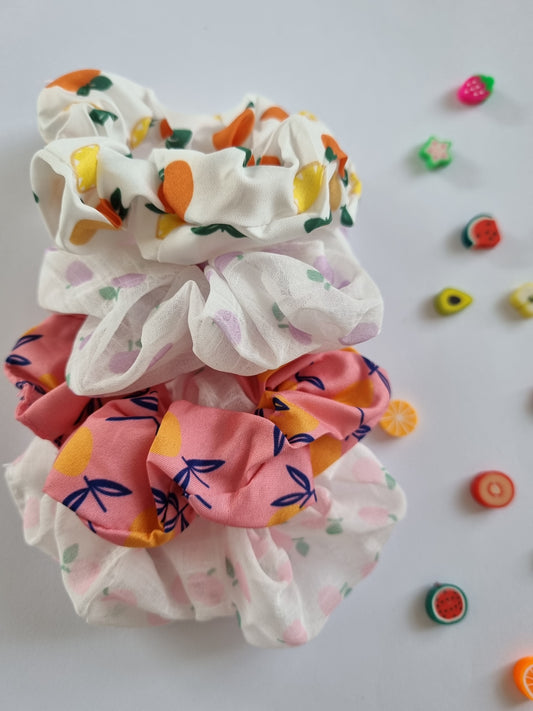 Mini Fruit Scrunchies set